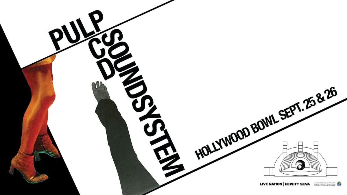 Pulp and LCD Soundsystem double-headlining performances at the Hollywood Bowl