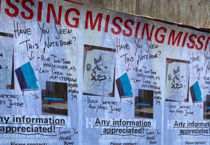 André 3000 needs your help to find his lost journal