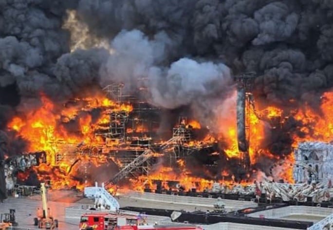 Tomorrowland Festival's main stage erupts in flames