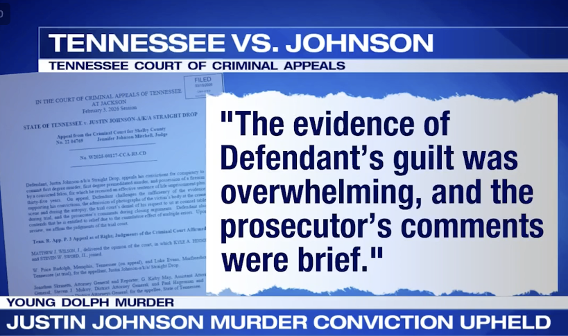 Young Dolph's murderer sees conviction upheld in Tennessee appeals court