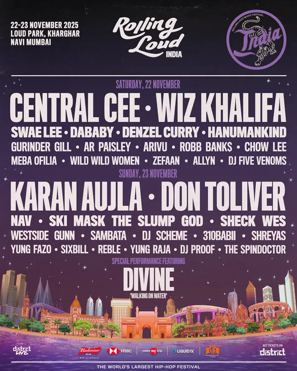 Rolling Loud announces inaugural festival in India; Central Cee, Don Toliver, Karan Aujla, and Wiz Khalifa to headline