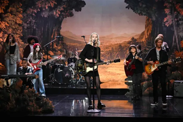 Watch Phoebe Bridgers' surprise performance of "Lost Boys" on Fallon with kid backing band